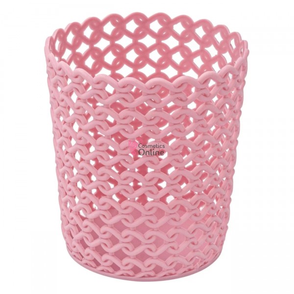 Pahar pentru pensule sau accesorii din plastic Roz, art MJ 1181582